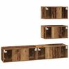 vidaXL TV Cabinet Set Wall-mounted 4 pcs Old Wood Engineered Wood