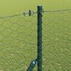 vidaXL Fence Post Green 25 x 1.5 m (50 mm mesh) Steel