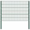 vidaXL Fence Panel with Posts Iron 1557.5x120 cm Green
