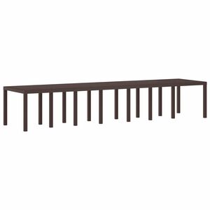 vidaXL Garden Table Brown 400 x 100 x 73 cm Poly Rattan