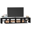 vidaXL TV Cabinet with LED Lights Black 230x36.5x40 cm