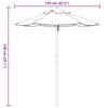 vidaXL Garden Umbrella for Kids with Wooden Pole &Oslash;120x140 cm