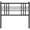 vidaXL Metal Headboard Black 90cm