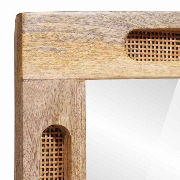 vidaXL Bathroom Mirror Brown 50 x 70 x 2.5 cm Solid Mango Wood