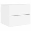 vidaXL Wall-mounted Bedside Cabinet with LED Lights White