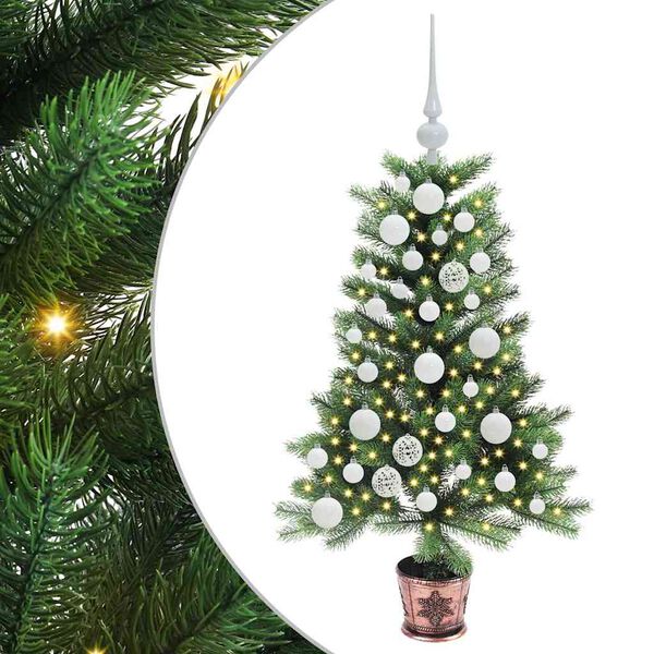 vidaXL Christmas Tree with 150 LEDs with Stand Green 90 cm PE