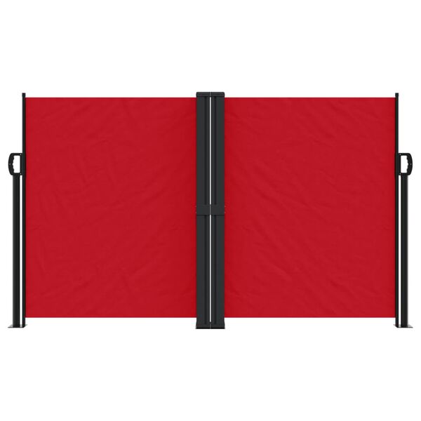 vidaXL Retractable Side Awning Red 140x1200 cm