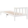 vidaXL Extra Long Bed Frame without Mattress White 100x220 cm Solid Wood Pine