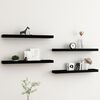 vidaXL Loggia Wall Shelves 4 pcs Black 80x15x4 cm MDF