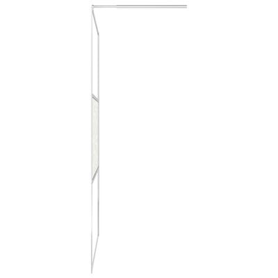 vidaXL Walk-in Shower Wall ESG Glass with Stone Design 140x195 cm