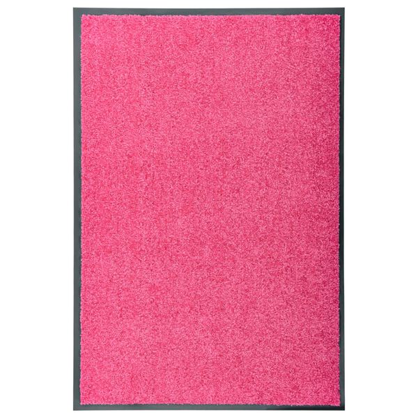 vidaXL Doormat Washable Pink 60x90 cm