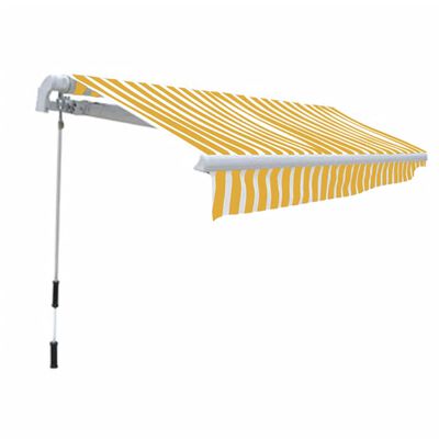 Awning Top Sunshade Canvas Yellow & White 3 x 2,5 m (not for individual sales)
