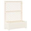vidaXL Big Planter with Trellis White 99.5 x 43 x 133.5 cm PP