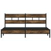 vidaXL Metal Bed Frame without Mattress Smoked Oak 180x200 cm Super King