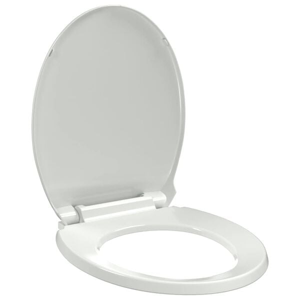 vidaXL Soft-close Toilet Seat White Oval