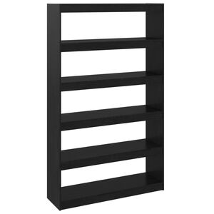 vidaXL Book Cabinet | Black | Solid pinewood | 100x30x167.5 cm | Book Cabinet