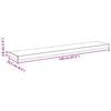 vidaXL Floating Wall Shelf Grey 120x23.5x3.8 cm MDF
