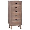 vidaXL Sideboard with 5 Drawers 40x30x100 cm Solid Teak Wood