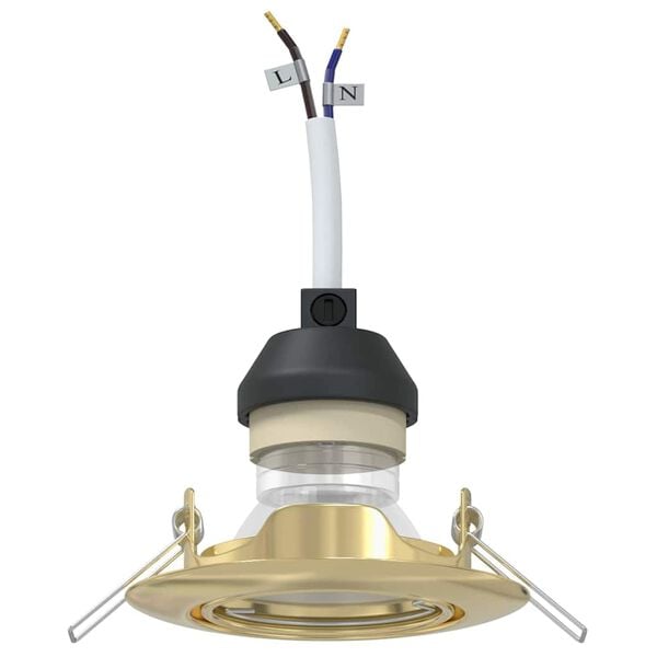 vidaXL Spotlights with Spotlights 6 pcs Gold 9 x 9 cm Metal