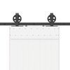 vidaXL Sliding Door Hardware Kit 183 cm Steel Black