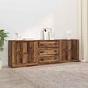 vidaXL Sideboards 3 pcs Old Wood 210 x 35.5 x 67.5 cm Engineered Wood