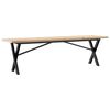 vidaXL Coffee Table X-Frame 160x40x45.5 cm Solid Wood Pine and Steel