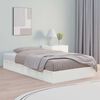 vidaXL Bed Frame without Mattress White 135x190 cm Double Double Solid Wood