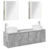 vidaXL Bathroom Cabinet Set 5 pcs Concrete Grey Engineered Wood