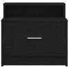 vidaXL Bedside Cabinet with Drawer Black Oak 51x31x47 cm