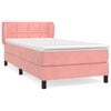 vidaXL Box Spring Bed with Mattress Pink 90x190 cm Velvet
