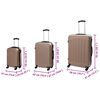 vidaXL Suitcase Set with Lock 3 pcs Rose gold 50 x 31 x 78 cm