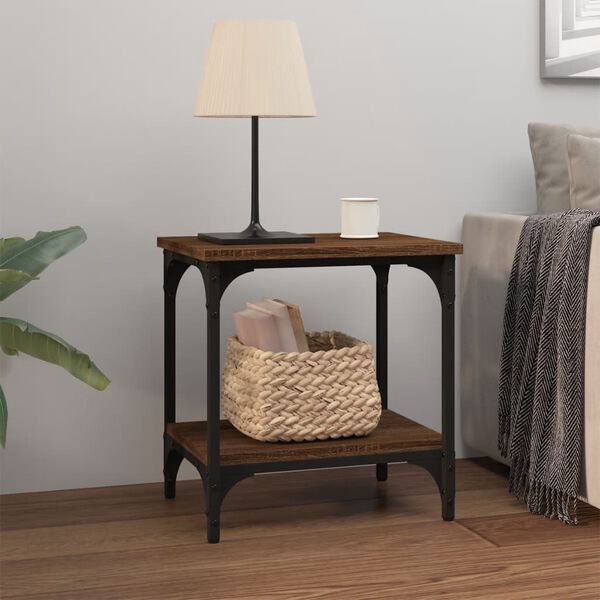vidaXL Side Table Brown Oak 40x30x42 cm Engineered Wood