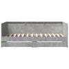 vidaXL Daybed with Drawers without Mattress Concrete Grey 75x190 cm Small Single