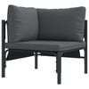 vidaXL Garden Sofa Set with Cushion Anthracite Steel