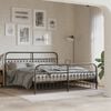 vidaXL Metal Bed Frame without Mattress with Footboard Black 183x203cm