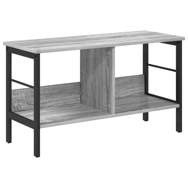 vidaXL Bookshelf Grey Sonoma 82 x 32 x 47 cm Engineered Wood