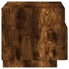 vidaXL Bedside Cabinets with LED Lights 2 pcs Smoked Oak 40x39x37 cm