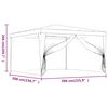 vidaXL Party Tent with 4 Mesh Sidewalls Blue 4x4 m HDPE