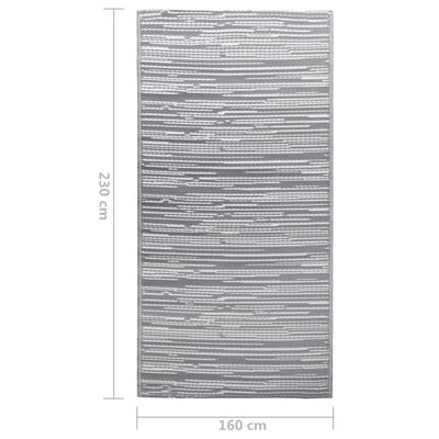 vidaXL Outdoor Carpet Grey 160x230 cm PP