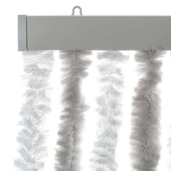 vidaXL Fly Curtain Light Grey and White 100x230 cm Chenille