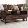 vidaXL Coffee Table Brown Oak 100x50x45 cm Engineered Wood and Metal