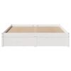 vidaXL Bed Frame without Mattress White 150x200 cm King Size Solid Wood Pine
