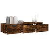 vidaXL Wall Cabinet Smoked Oak 102x30x20 cm Engineered Wood