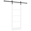 vidaXL Sliding Door ORKDAL White and Black 83 x 202 cm