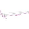 vidaXL Floating Wall Shelves 2 pcs High Gloss Grey 120x23.5x3.8 cm MDF