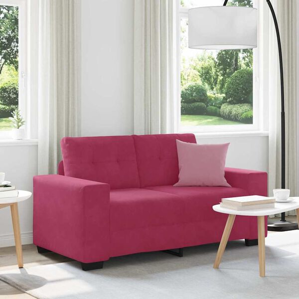 vidaXL Sofa Wine Red 160 x 77 x 82 cm Fabric