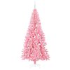 vidaXL Christmas Tree with 300 LEDs with Stand Pink 210 cm PVC