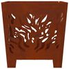 vidaXL Fire Pit Brown 40 x 40 x 40 cm Steel