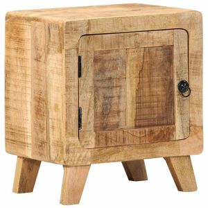 vidaXL Bedside Cabinet 40x32x46 cm Solid Wood Rough Mango