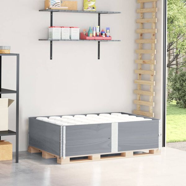 vidaXL Pallet Collars 2 pcs Grey 150x100 cm Solid Wood Pine